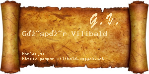 Gáspár Vilibald névjegykártya
